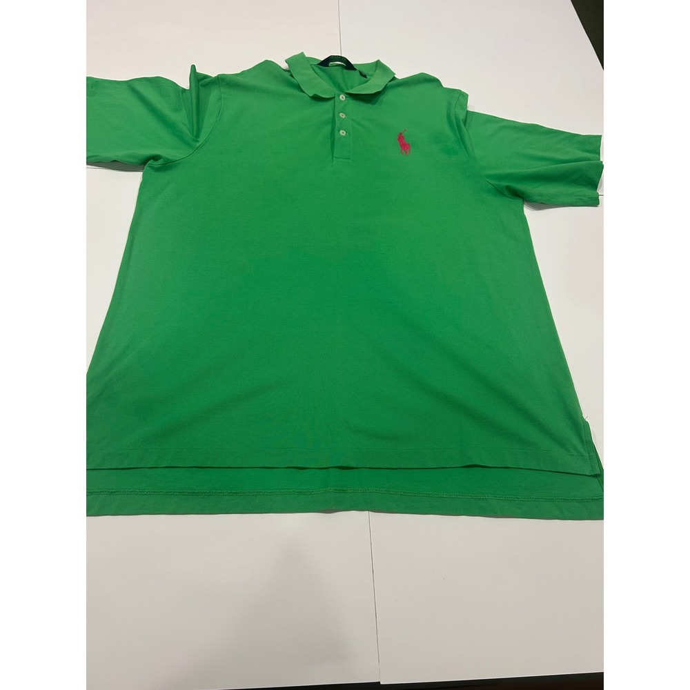 Men Polo Golf‎ Ralph Lauren Polo Shirt Pima Cotton Green Red Pony Logo XL
(395)